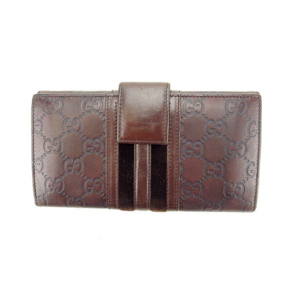 Gucci long velour brown Wallet ssima - Picture 1 of 6